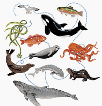 Load image into Gallery viewer, Salish Sea - Paper Garland - Hissing Mink
