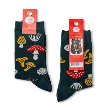 Load image into Gallery viewer, Forest Fungi - Small Crew Socks