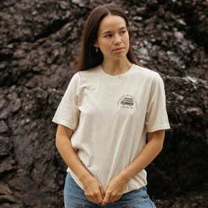 Caravan Tee - Van Print Natural - Regular Fit Women's Tee
