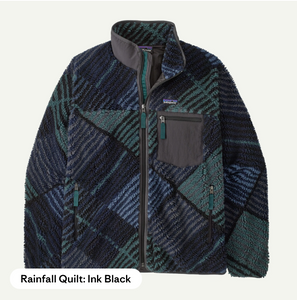 M’s Classic Retro-X Jkt - Rainfall Quilt: Ink Black