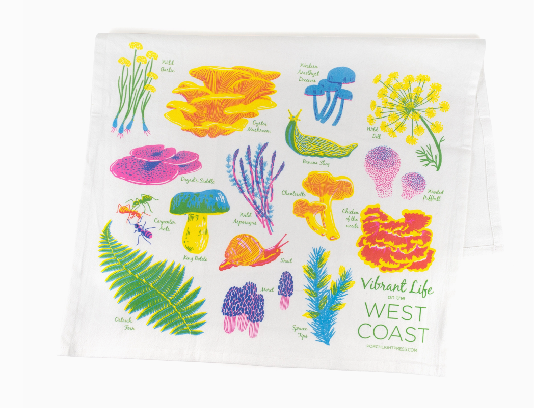 Tea Towels - Vibrant Life Foraging series - Porchlight Press