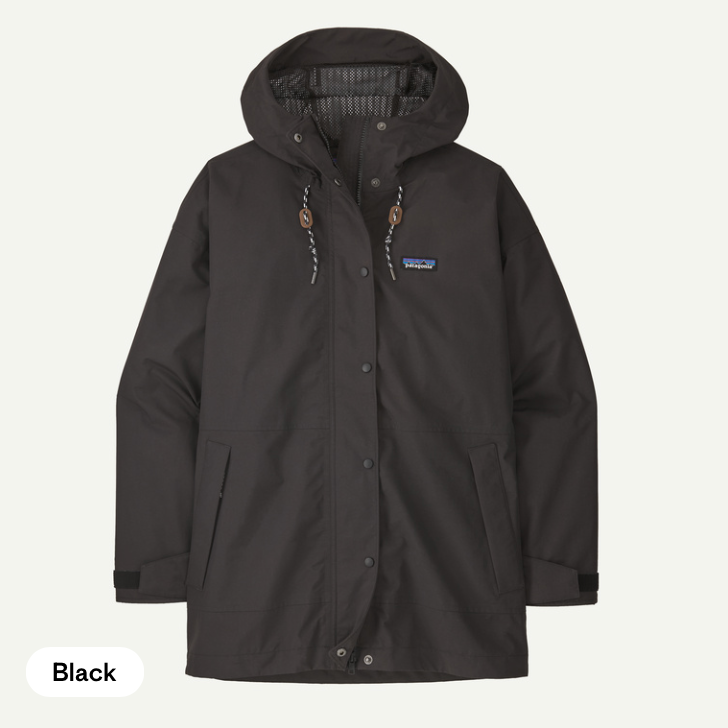 Outdoor Everyday Rain Jacket - Black- W